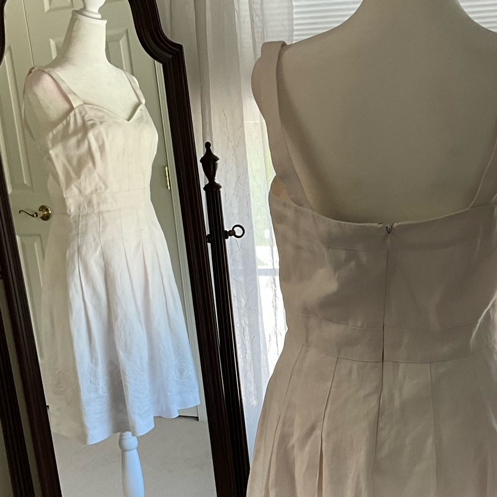 Ralph Lauren Linen White Romantic Summer dress.  Size 6